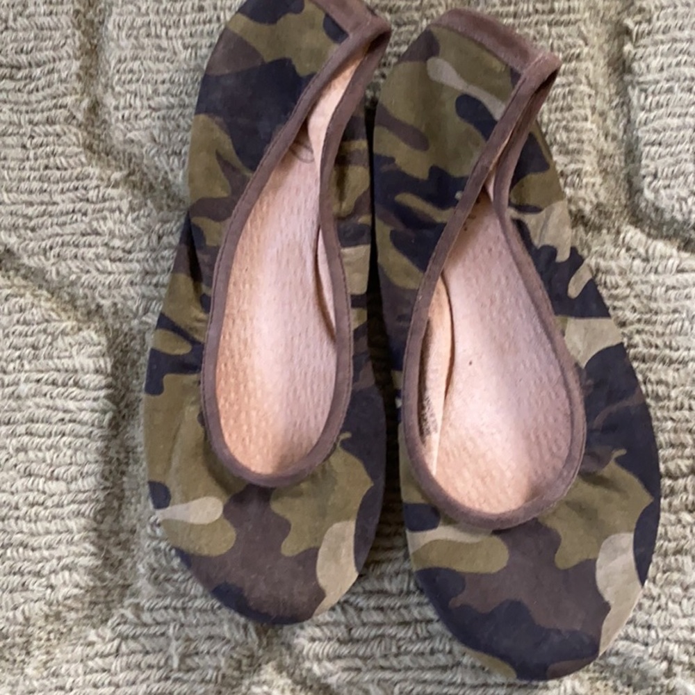 Leather Army Flats